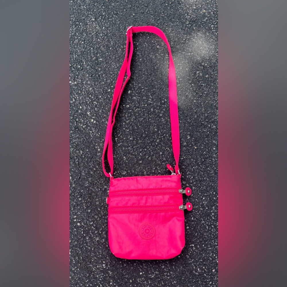 Kipling | Keiko | Crossbody | Mini | Vibrant | Neon | Pink | Nylon | Adjustable - Picture 2 of 10